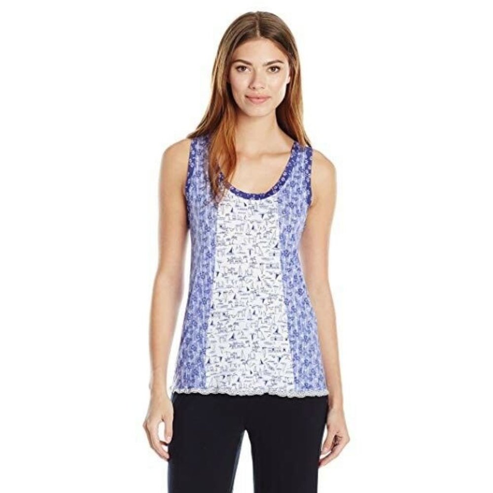 Layla Women’s Mixed Print Tank Top Size Large